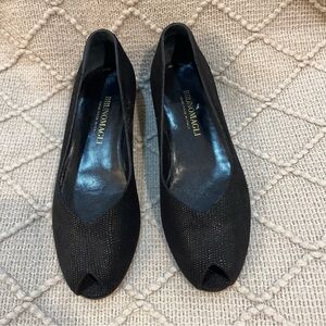 Bruno Magli Women's Black Peep Toe Shoes Size 5B